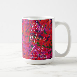 Caneca De Café Melhor Mãe, Floral do Jardim Vermelho