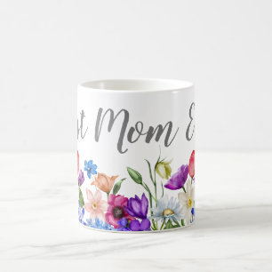 Caneca De Café Melhor Mãe Floral Wildflower