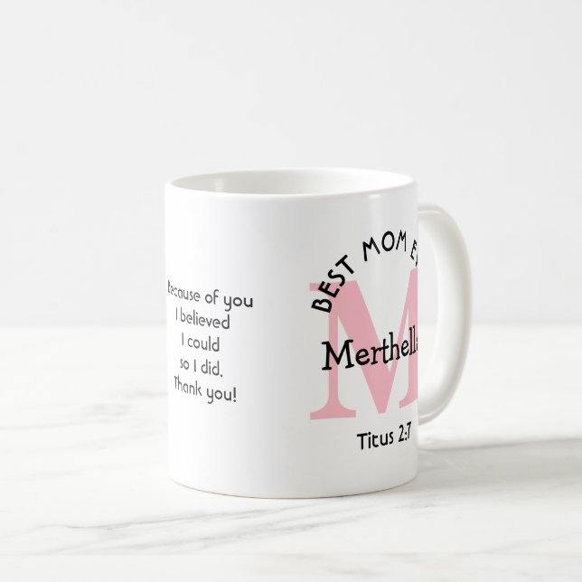 Caneca De Café MELHOR MÃE JÁ Personalizada (Frente Esquerda)