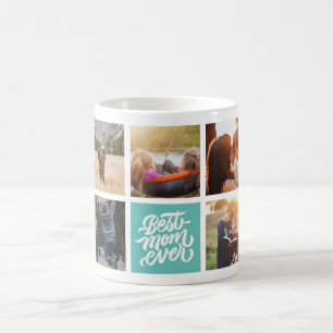 Caneca De Café Melhor Mãe Já Personalizada Colagem de Fotos