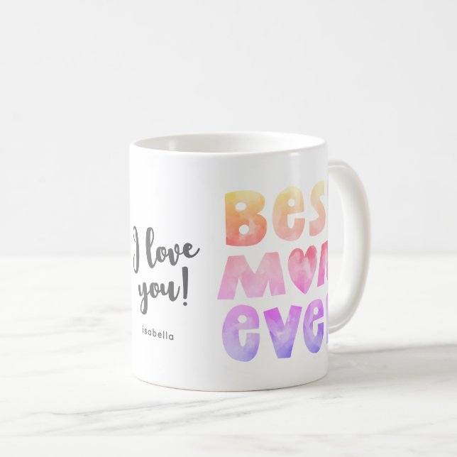 Caneca De Café Melhor Mãe Já Personalizada Mug (Frente Esquerda)