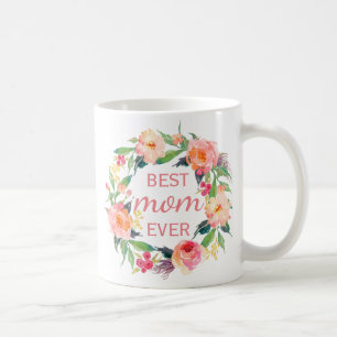 Caneca De Café MELHOR MÃE NUNCA/Dia de as mães/Rua Floral de An