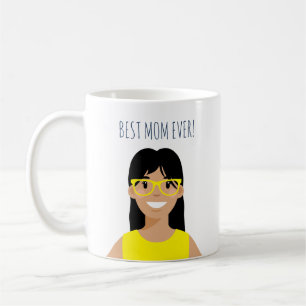 Caneca De Café Melhor mãe personalizada e editável