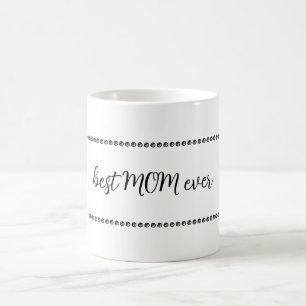 Caneca De Café Melhor Mãe Texto e pontos