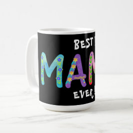 Caneca De Café Melhor Mamá! Bold Floral Bohemian Coffee Mug