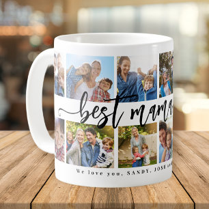 Caneca De Café Melhor mamãe de todos os tempos 12 colagem de foto