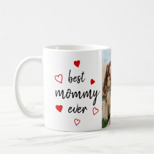 Caneca De Café Melhor Mamãe do Mundo Coração Vermelho Sem Foto Di