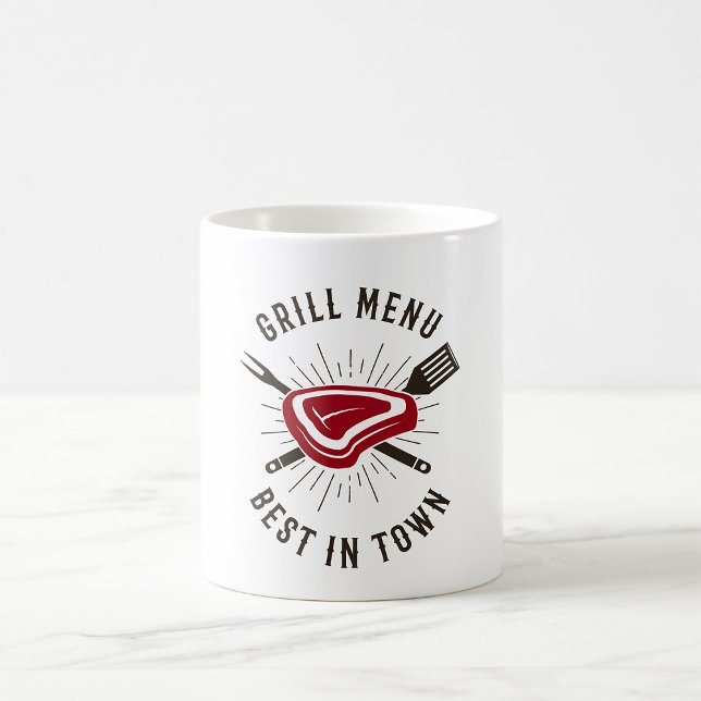 Caneca De Café Melhor Menu de Churrasco da Cidade (Criador carregado)