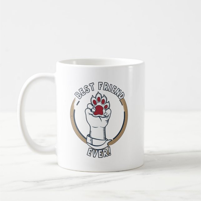 Caneca De Café Melhor Mug Amigo (Esquerda)