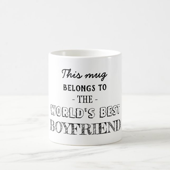 Caneca De Café Melhor Namorado Pertence Aqui (Centro)