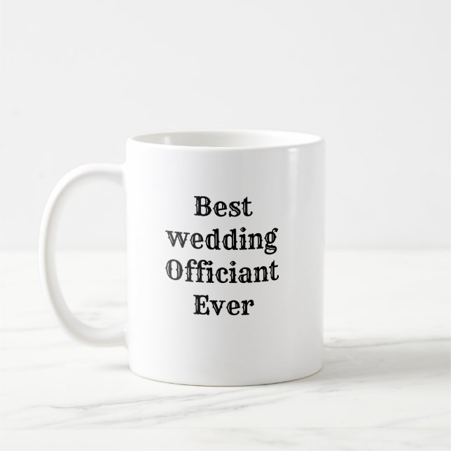 Caneca De Café Melhor Oficial De Casamento Para Um Presente Engra (Esquerda)