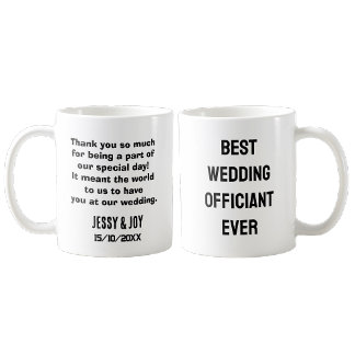 Caneca De Café Melhor Oficiente de Casamento Nunca Mais Engraçado