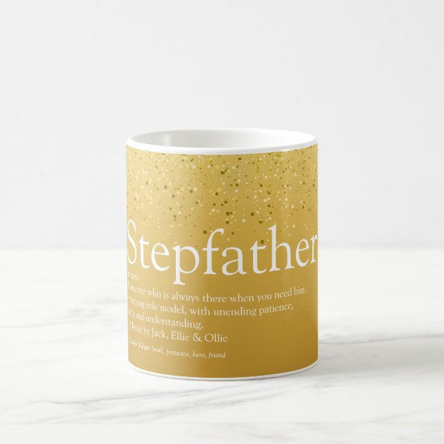 Caneca De Café Melhor Padrasto, Definição de Padrasto com Brilho  (Centro)