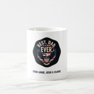Caneca De Café Melhor Pai Alguma Vez Patriótico - Fath de Nome Pe
