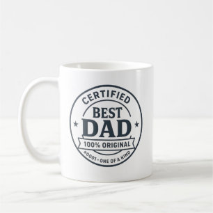 Caneca De Café Melhor Pai Certificado #0001 - 100% do Pai Origina