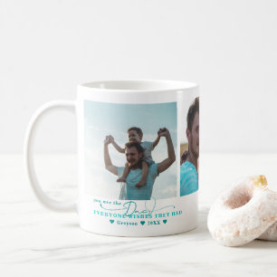 Caneca De Café Melhor Pai   Colagem de Três Fotos Escrita à Mão