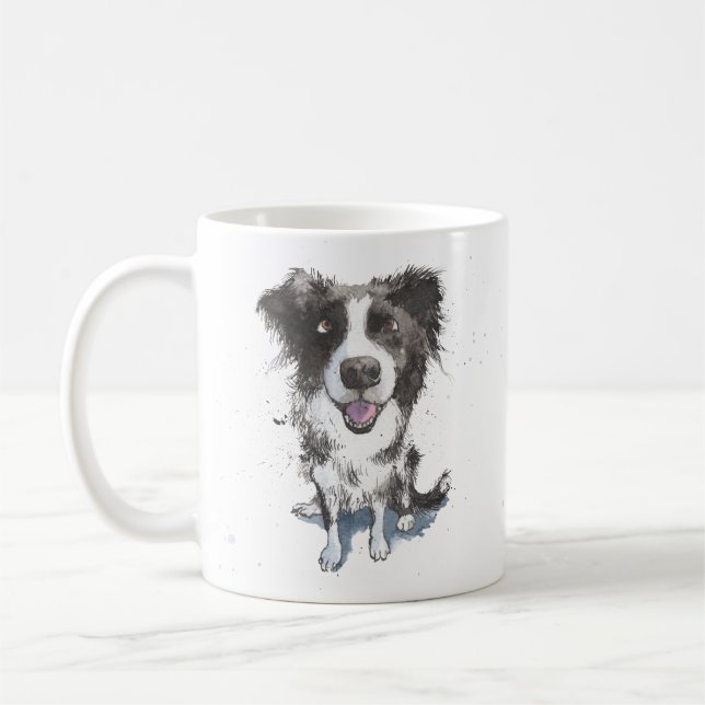 Caneca De Café Melhor Pai Collie de Borda já personalizado Sheepd (Esquerda)