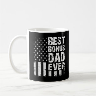 Caneca De Café Melhor Pai de Bônus - Bandeira Americana