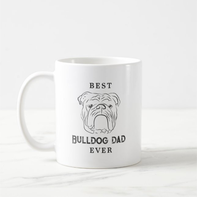 Caneca De Café Melhor Pai de Bulldog de Todos os Tempos (Esquerda)