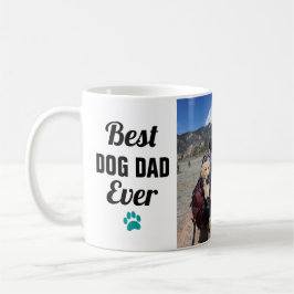 Caneca De Café Melhor Pai de Cachorro | Colagem de 3 Fotos com Pe