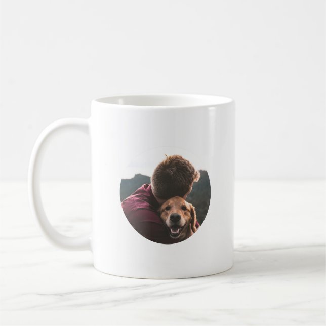 Caneca De Café Melhor Pai De Cachorro Com Sua Foto Pets (Esquerda)