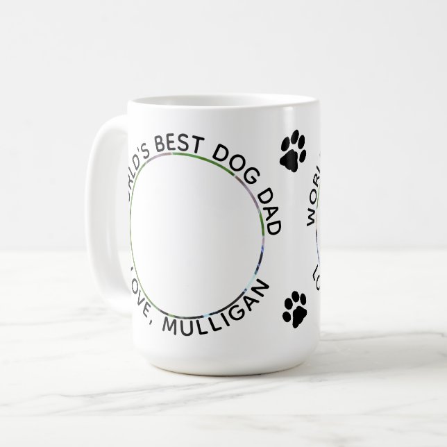 Caneca De Café Melhor Pai de Cachorro do Mundo (Frente Esquerda)