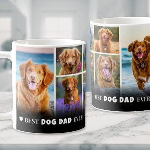Caneca De Café Melhor Pai de Cachorro do Mundo Colagem de Fotos d