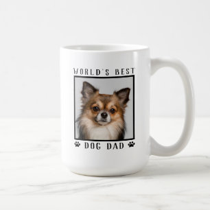 Caneca De Café Melhor Pai de Cachorro do Mundo com a Foto do Seu