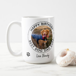 Caneca De Café Melhor Pai De Cachorro - Foto Feliz De Aniversário