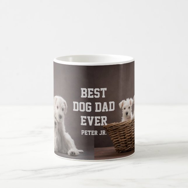 Caneca De Café Melhor Pai De Cachorro Foto Personalizada (Centro)