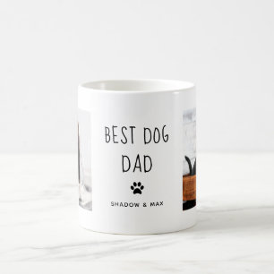 Caneca De Café Melhor Pai de Cachorro Texto manuscrito de duas