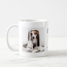 Caneca De Café Melhor Pai de Cachorro | Texto manuscrito de duas 