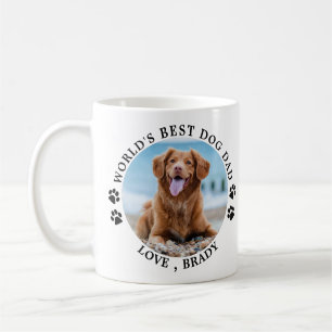 Caneca De Café Melhor Pai De Cão Imprime Foto Pet Personalizada