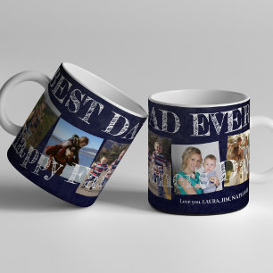 Caneca De Café Melhor pai de Dia de os pais de colagem de 5 fotos