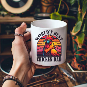 Caneca De Café Melhor Pai de Frango do Mundo Pai de Galo Engraçad