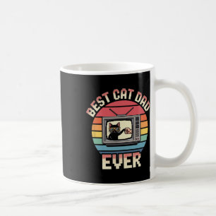 Caneca De Café Melhor Pai de Gato de Todos os Tempos Retro Vintag
