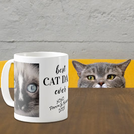 Caneca De Café Melhor Pai de Gato de Todos Personalizado Fotos