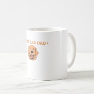 Caneca De Café Melhor Pai de laboratório - Labrador Amarelo