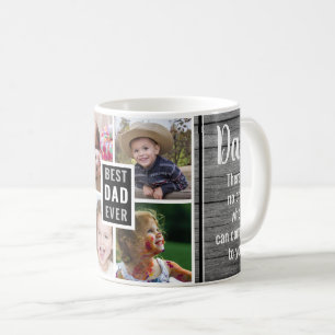 Caneca De Café Melhor Pai De Madeira De Dia de os pais De Colagem