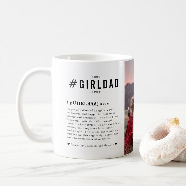 Caneca De Café Melhor Pai De Rapariga | Foto personalizada do #Gi (Com Donut)