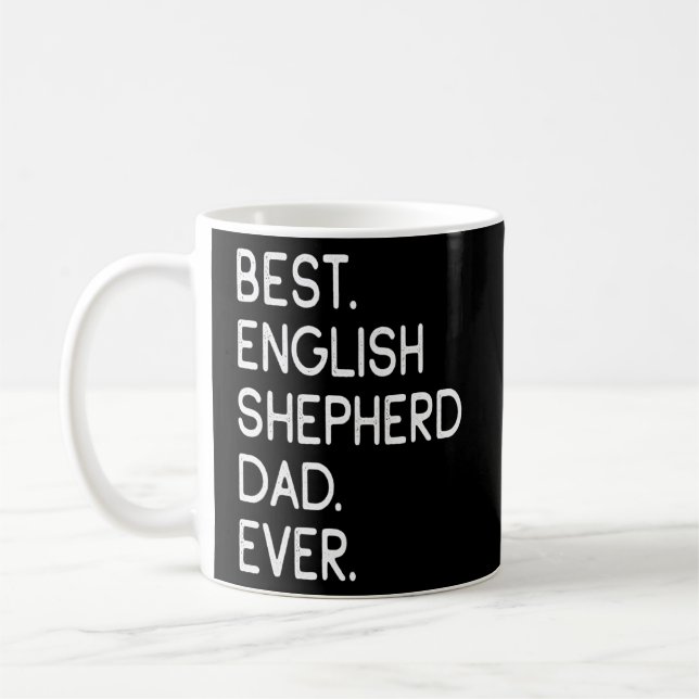 Caneca De Café Melhor Pai de Shepherd Inglês (Esquerda)