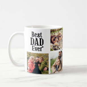 Caneca De Café Melhor Pai de Todos 6 Colagem de Fotos Moderna