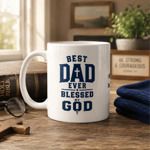 Caneca De Café Melhor Pai de Todos Abençoado por Deus Personaliza