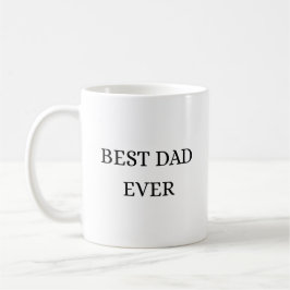 Caneca De Café Melhor Pai de Todos Arte Minimalista Bege