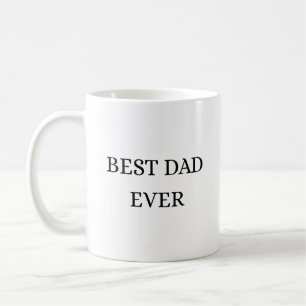 Caneca De Café Melhor Pai de Todos Arte Minimalista Bege