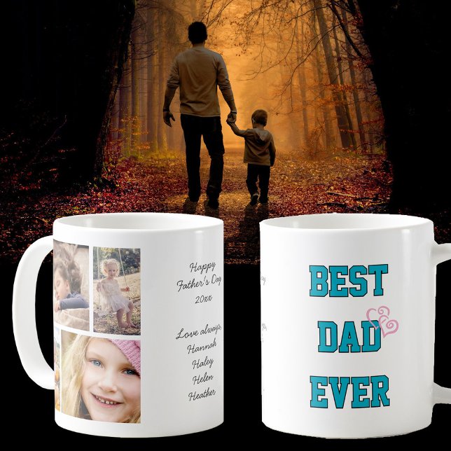 Caneca De Café Melhor Pai de Todos Dia dos Pais ou Qualquer Ocasi (Center cursive text is fully editable making this the perfect Dad gift for any occasion.)