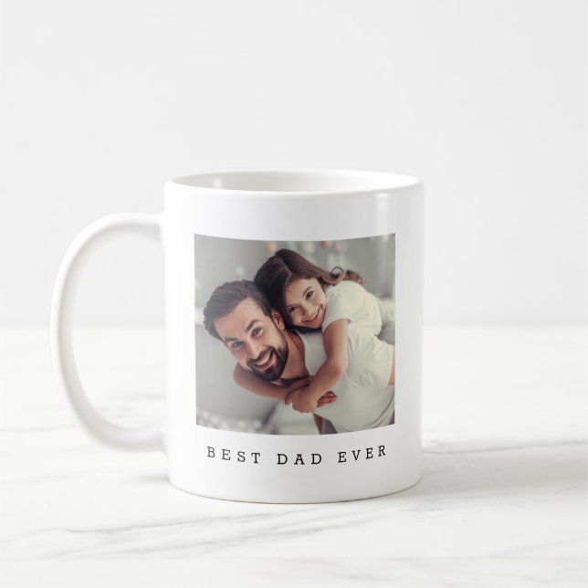 Caneca De Café Melhor Pai de Todos Foto Personalizada (Esquerda)