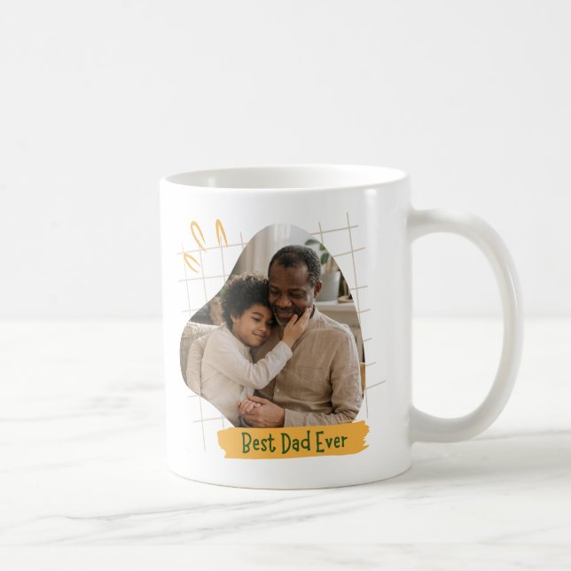 Caneca De Café Melhor Pai de Todos Foto Personalizada (Direita)