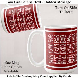 Caneca De Café Melhor Pai de Todos Mensagem Oculta 158R Natal