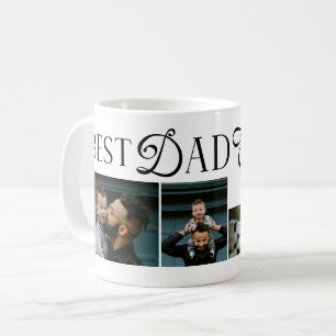 Caneca De Café Melhor Pai de Todos os Tempos 3 Fotos Coração Pres